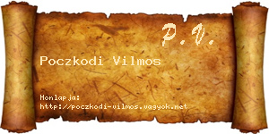 Poczkodi Vilmos névjegykártya