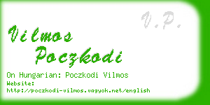 vilmos poczkodi business card